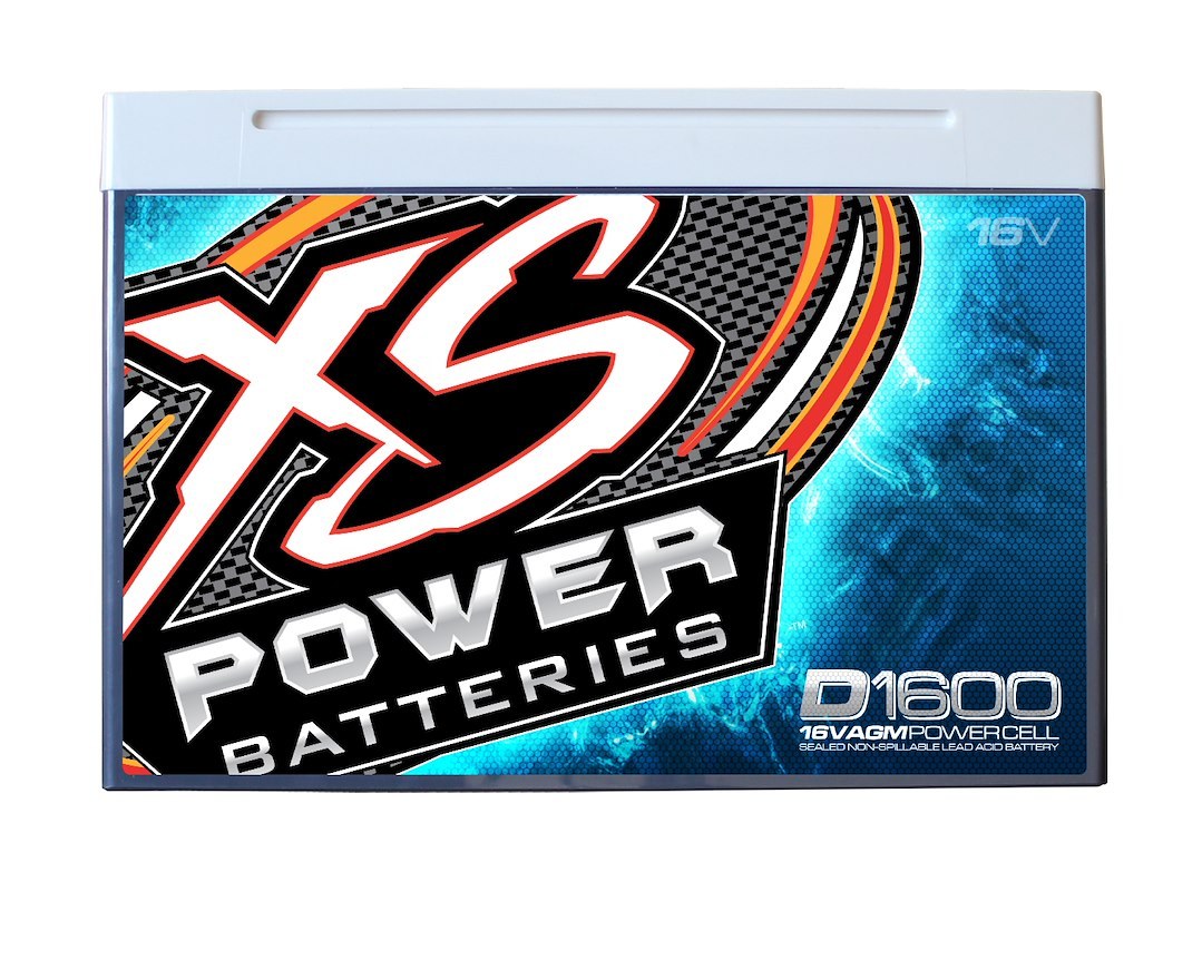 Xs Batteries Battery, D Series, AGM Absorbed Glass Mat, 16 Volt, 2400 Max Amps, Top 587 Terminal, 10.24 Inch Length, 6.46 Inch Width – D1600