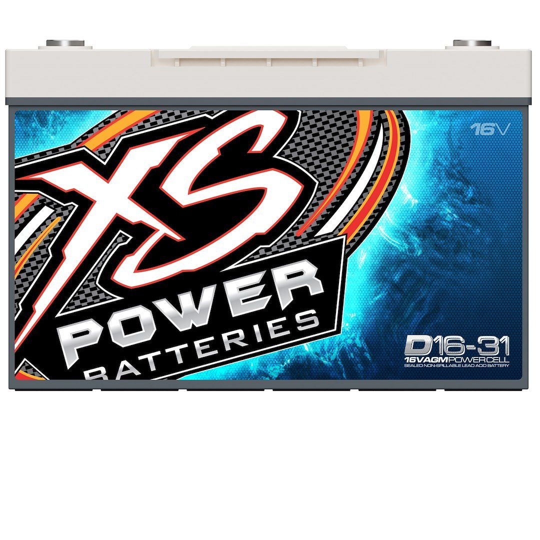 Xs Batteries Battery, D Series, Group 31, AGM Absorbed Glass Mat, 16 Volt, 5000 Max Amps, Top 587 Terminal, 12.99 Inch Length – D16-31