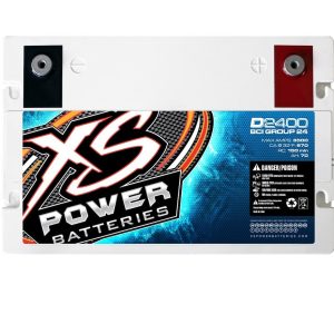 Xs Batteries Battery, D Series, Group 24 AGM (absorbent Glass Mat), 12 Volt, 1056 Cold Cranking Amps, 3500 Max Amps, Top M6 Terminal – D2400