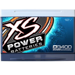 Xs Batteries Battery, D Series, Group 34 AGM (absorbent Glass Mat), 12 Volt, 3300 Max Amps, Top M6 Terminal, 10.24 Inch Length – D3400
