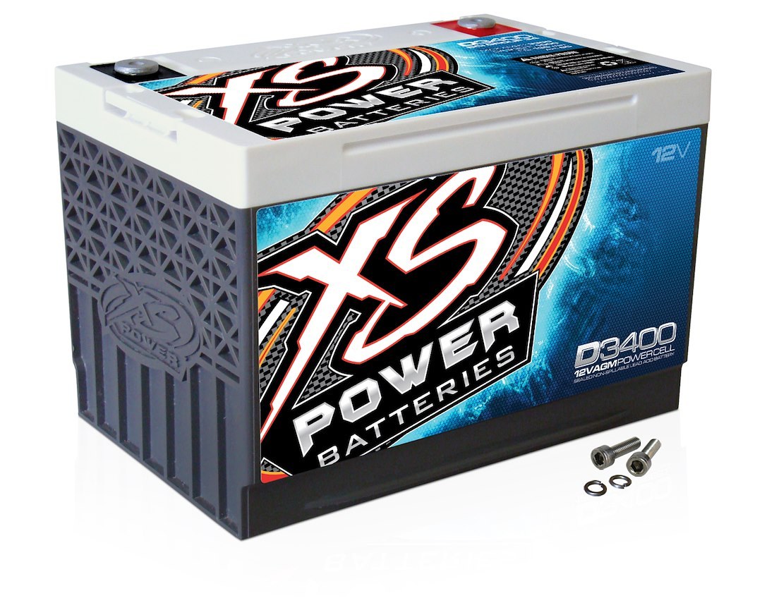Xs Batteries Battery, D Series, Group 34 AGM (absorbent Glass Mat), 12 Volt, 3300 Max Amps, Top M6 Terminal, 10.24 Inch Length – D3400