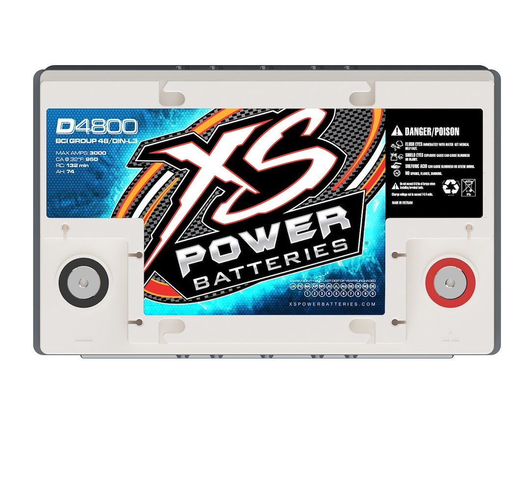 Xs Batteries Battery, D Series, Group 48 AGM (absorbent Glass Mat), 12 Volt, 950 Cranking Amps, 10.94 Inch Length, 6.93 Inch Width – D4800