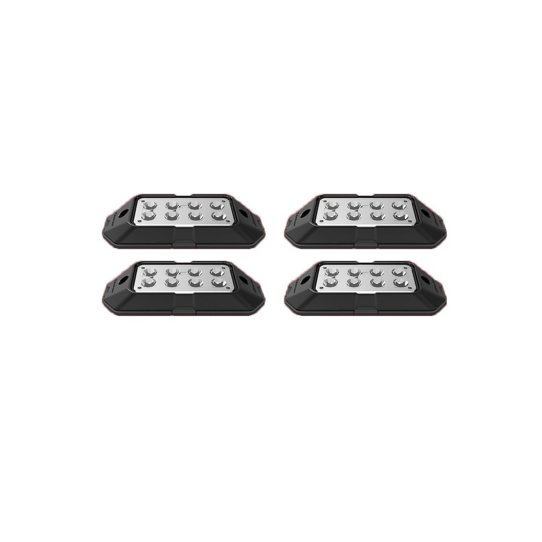 Xk Glow Strobe Light Kit, Includes 4 Strobe Light Pods/ Wiring/ Switch Box, Solid/ Strobe/ 3 Traffic Guide Patterns, Black Housing – XK052001-4A