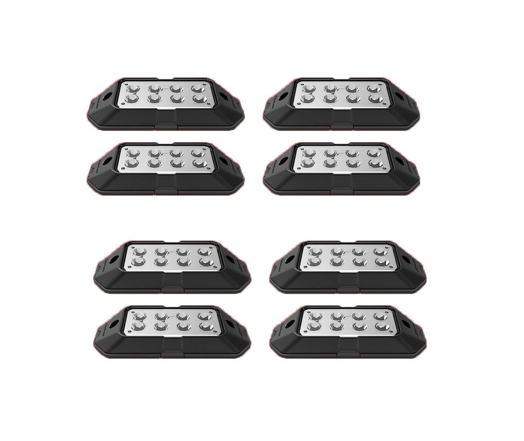 Xk Glow Strobe Light Kit, Includes 8 Strobe Light Pods/ Wiring/ Switch Box, Solid/ Strobe/ 3 Traffic Guide Patterns, Black Housing – XK052001-8WA