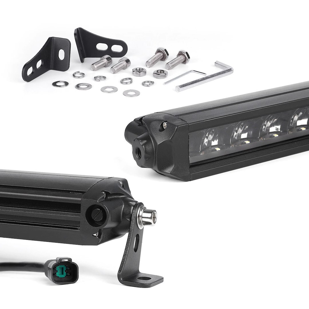 Xk Glow Light Bar, Razor Series, LED, 20 Inch Length, White and Amber, 40 Watt Fog Beam/ 24 Watt Strobe Beam/ 80 Watt High Beam – XK064020-DFS