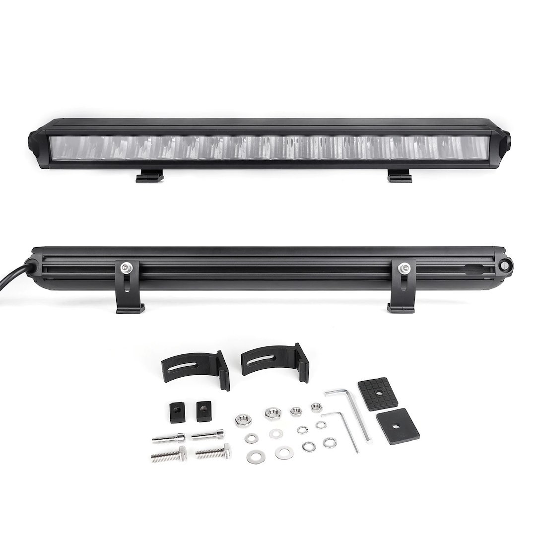 Xk Glow Light Bar, Razor Series, LED, 20 Inch Length, White and Amber, 40 Watt Fog Beam/ 24 Watt Strobe Beam/ 80 Watt High Beam – XK064020-DFS