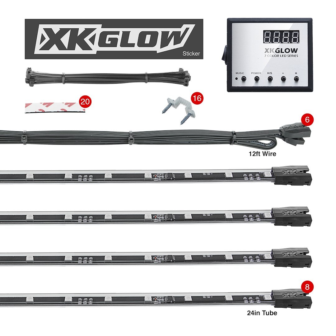 Xk Glow Multi Purpose Light – LED, 24 Inch Length, Flexible Light Strips, 12 Volt – XK041006