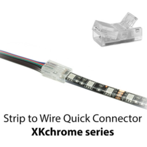 Xk Glow Rope Light Connector, Xkchrome, For Use with Xkchrome Series Rope Light, To Connect Rgb LED Strips to 4 Pin Wires, Single – XK-4P-CNT-SW