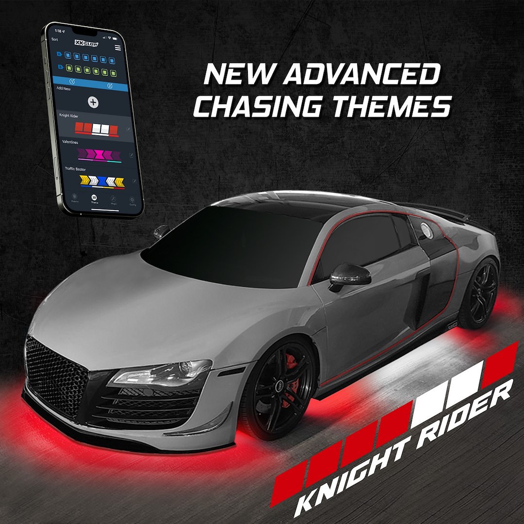 Xk Glow Underbody Light Kit, Xkalpha, Under Body Mount, LED, Over 16 Million Colors, 12 Volt DC, 5.4 Watt Per Light Pod – AP-CAR-ADV