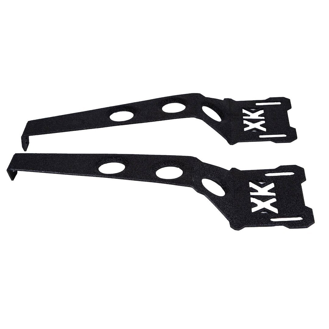 Xk Glow Light Bar Mounting Kit, Driving/ Fog Light Mounting Bracket, Hood Mount, Mounts One Light Bar, Black – XK-BRC-COWL-JL2