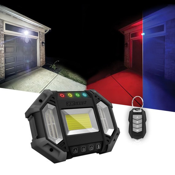 Xk Glow Security Light, Xkdefender, For Indoor/ Outdoor Use, Battery Powered, 7 Modes (3 Work Light Modes and 4 Security Light Modes) – XK-DEF-KIT