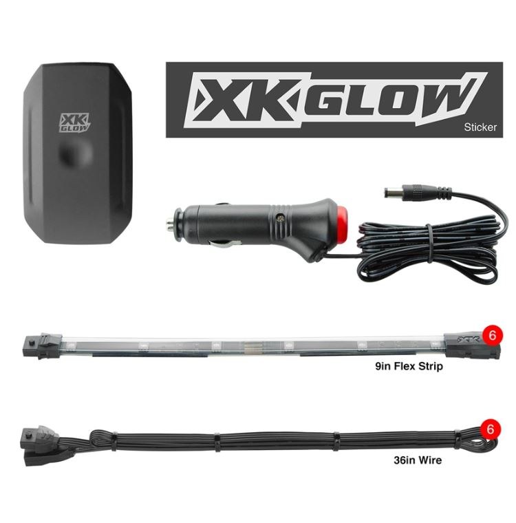 Xk Glow Multi Purpose Light – LED, Xkchrome, 10 Inch Length, Flexible Light Strips, 12 Volt, 3M Tape Surface Mount, With Switch – KS-CAR-MINI