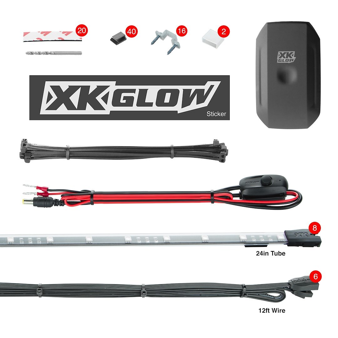 Xk Glow Underbody Light Kit, Xkchrome, LED with Solid/ Strobe/ Flash Patterns, Over 16 Million Colors – KS-CAR-STANDARD