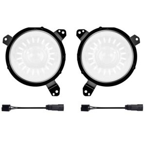 Xk Glow Headlight Mounting Kit, Mounts 2 Xk Glow XK-7IN-JP-KIT Headlights, Black, Set of 2 Mounting Brackets and Set of 2 H4 Adapter Wires – XK-MNT-JL