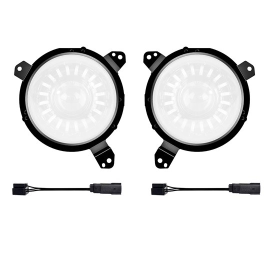 Xk Glow Headlight Mounting Kit, Mounts 2 Xk Glow XK-7IN-JP-KIT Headlights, Black, Set of 2 Mounting Brackets and Set of 2 H4 Adapter Wires – XK-MNT-JL
