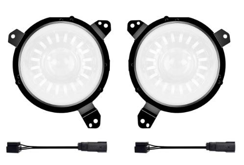 Xk Glow Driving/ Fog Light Mounting Bracket, Bolt-On Mount, Painted, Mounts Two Lights, Black, Steel, Set of 2 – XK-MNT-JL-FOG