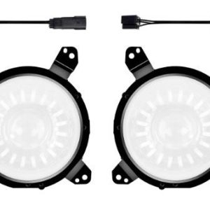 Xk Glow Driving/ Fog Light Mounting Bracket, Bolt-On Mount, Painted, Mounts Two Lights, Black, Steel, Set of 2 – XK-MNT-JL-FOG