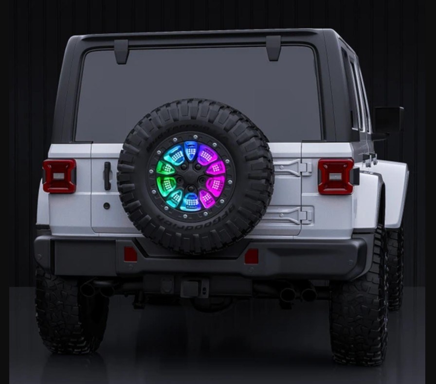 Xk Glow Spare Tire Brake Light, Xkmax, Hub Mount, Smoke Lens, Red/ Green/ Blue/ White Bulbs, LED – MX-5WHEEL