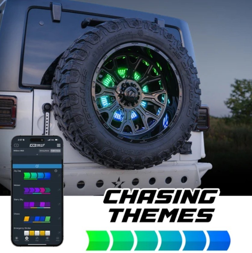Xk Glow Spare Tire Brake Light, Xkmax, Hub Mount, Smoke Lens, Red/ Green/ Blue/ White Bulbs, LED – MX-5WHEEL