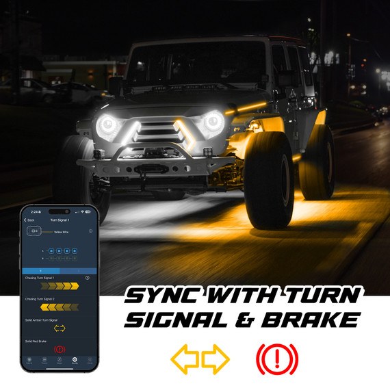 Xk Glow Running Board Light Kit, Xkmax Atomix, LED Strip, Multi-Color Light, 11 to 14 Volt, Two 20.4 Watt 80 Inch Strip – MX-BG-JP-STA2