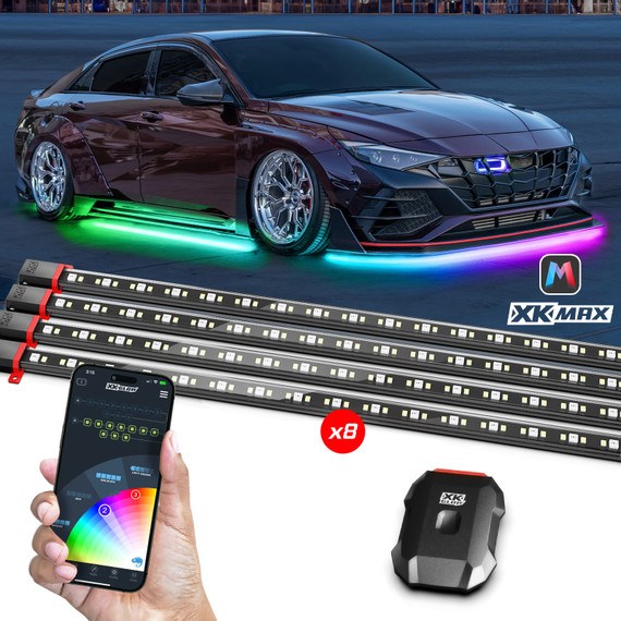 Xk Glow Underbody Light Kit, Xkmax, LED, Red/ Green/ Blue/ White, 12 Volt DC – MX-CAR-STA