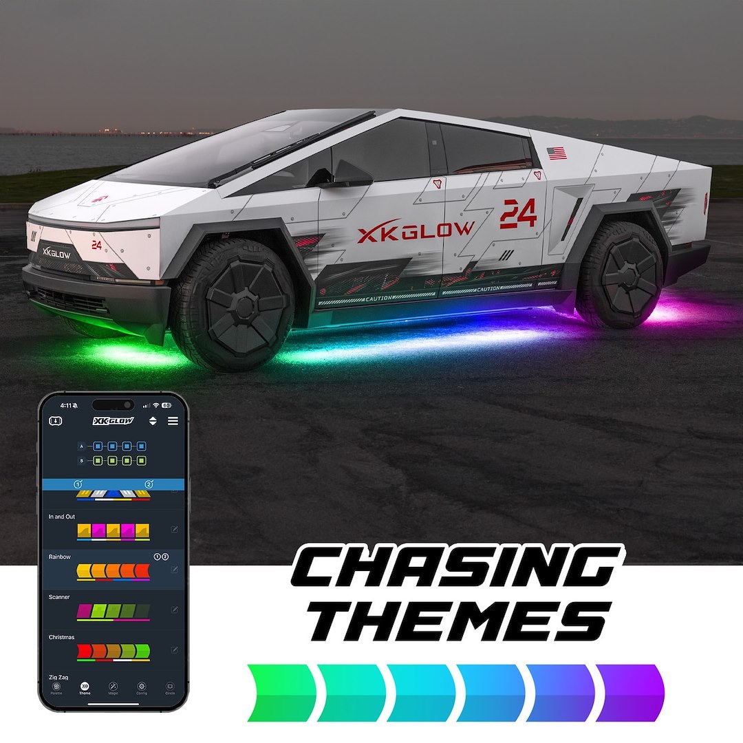 Xk Glow Underbody Light Kit, LED, Red/ Green/ Blue/ White, With Four 24 Inch Tube/ Four 48 Inch Tube/ 3 Programmable Sensor Wires – MX-CAR-ULTRA8