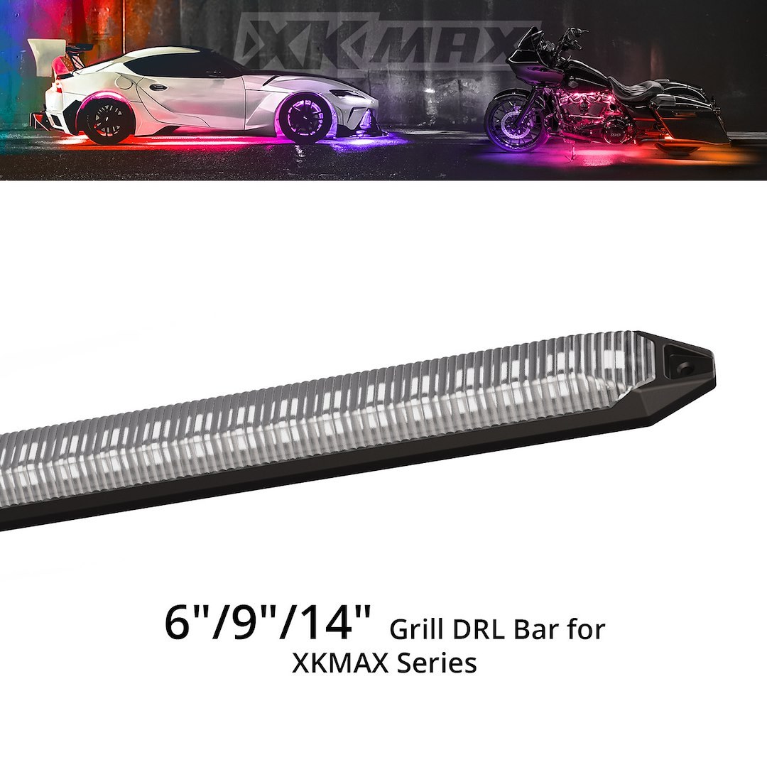 Xk Glow Grille Light – LED, Xkmax, Use with Xkmax Series Grille, Red/ Green/ Blue, Single, 6 Inch Length – MX-DRL-6