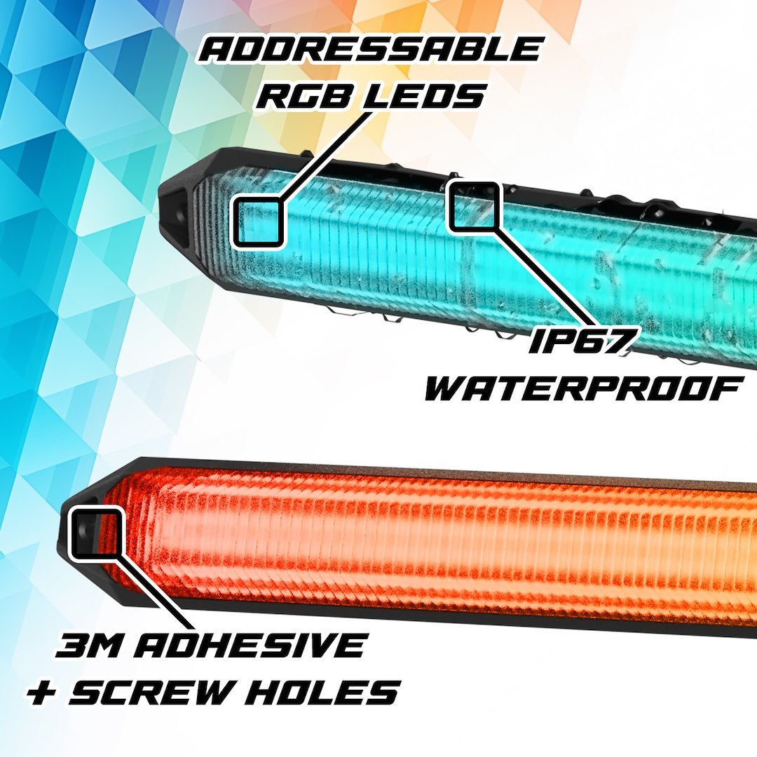 Xk Glow Grille Light – LED, Xkmax, Front Grille, With Daytime Running Light and Amber Sequential Turn Signal, 6 Inch Length, 2.4 Watt – MX-DRL-6-KIT