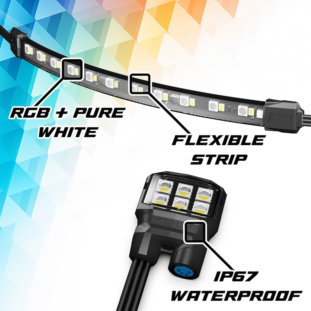 Xk Glow Underbody Light Kit, Xkmax, LED, Multi-Color, 8 Piece – MX-MOTO-MINI