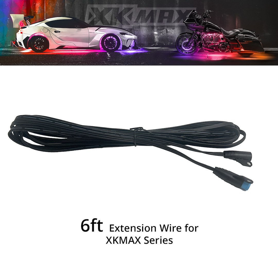 Xk Glow Light Bar Wiring Harness, Xkmax, For Xkmax Series Parts, 6 Foot Length, With 3-PIN Connectors – MX-WIRE-6FT