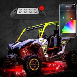 Xk Glow Underbody Light Kit, Xkchrome, Under Body Mount, LED, Over 16 Million Colors with Amber Turn Signal Function, Clear Lens – XK-ROCK-ADV