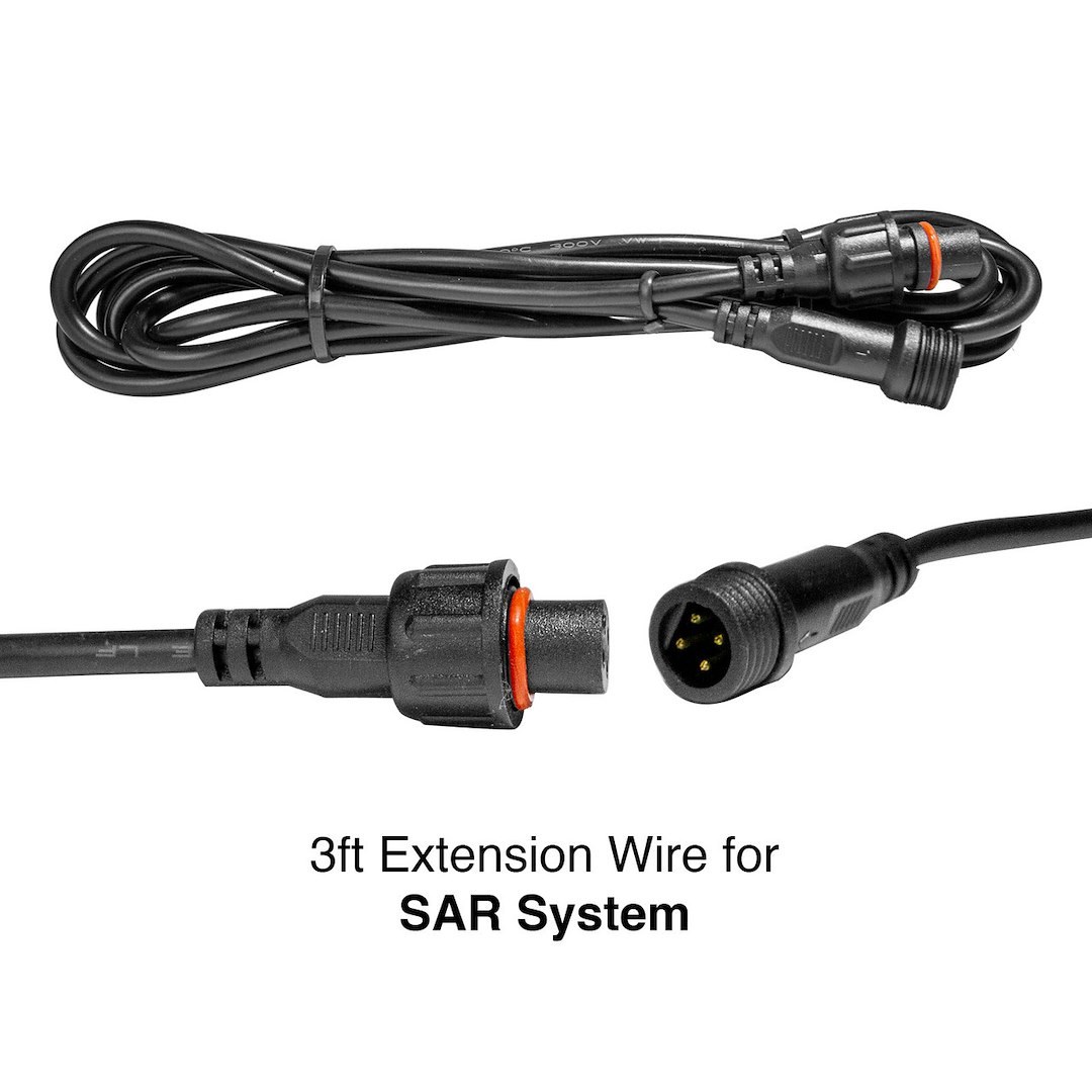 Xk Glow Light Bar Wiring Harness, Extension Wire for Sar Light Bar System, 3 Foot Length, 12 to 24 Volt DC – XK-SAR-WIRE-3