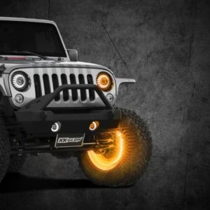 Xk Glow Wheel Light Ring, Xkchrome, LED, Mounts to Brake Dust Cover, Adjustable to Fit 15 Inch to 18 Inch Wheels – XK-WHEEL-KIT-AD