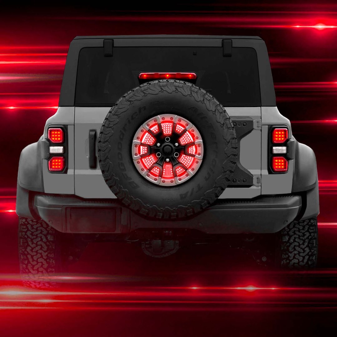 Xk Glow Spare Tire Brake Light, Spare Tire Hub Mount, Smoke Lens, Red/ White Bulbs, LED – XK041019B