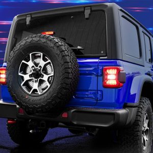 Xk Glow Spare Tire Brake Light, Spare Tire Hub Mount, Smoke Lens, Red/ White Bulbs, LED – XK041019B