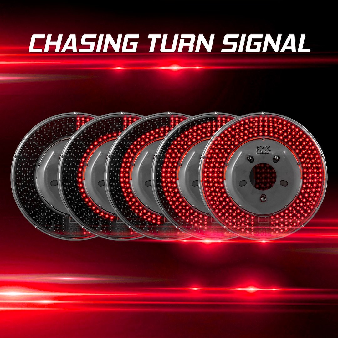 Xk Glow Spare Tire Brake Light, Spare Tire Hub Mount, Smoke Lens, Red/ White Bulbs, LED – XK041019B