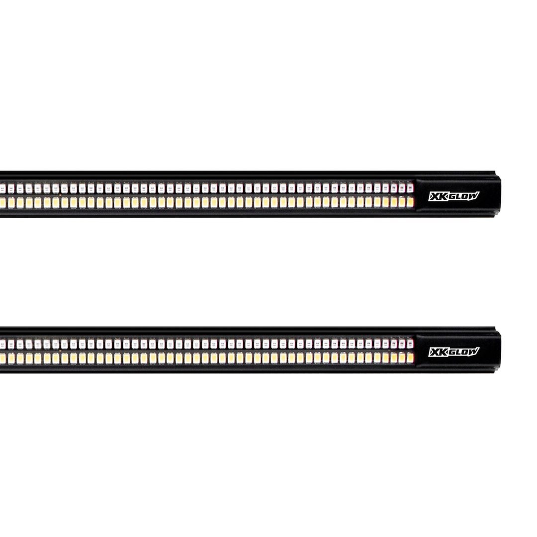 Xk Glow Running Board Light Kit, LED, Clear and Amber, With Two 48 Inch Light Bar, 12 to 15 Volt DC – XK041022