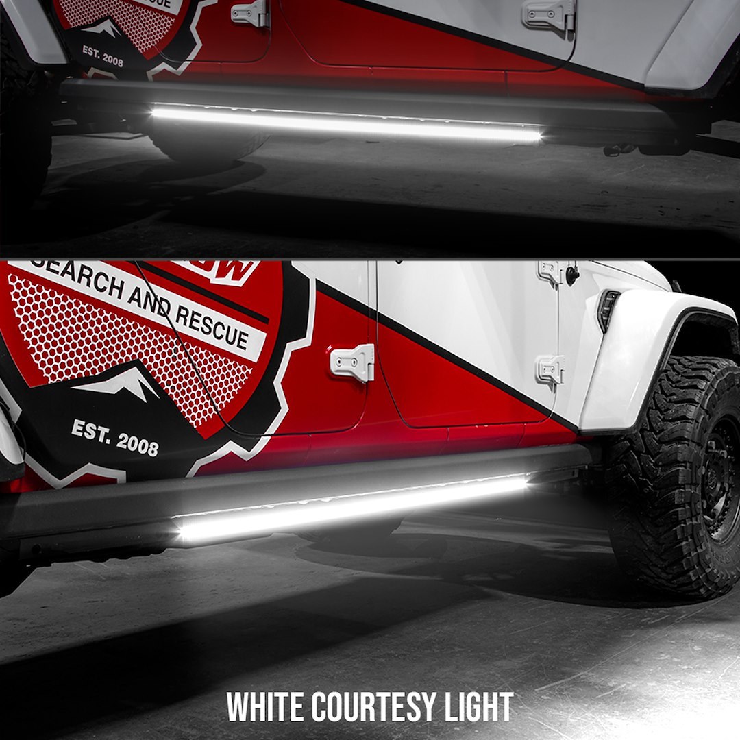 Xk Glow Running Board Light Kit, LED, Clear and Amber, With Two 48 Inch Light Bar, 12 to 15 Volt DC – XK041022