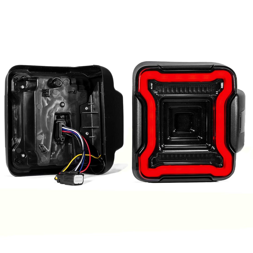 Xk Glow Tail Light Assembly, LED, Smoke Lens, Black Housing, Red/ Clear/ Amber Bulb, Set of 2 – XK041027