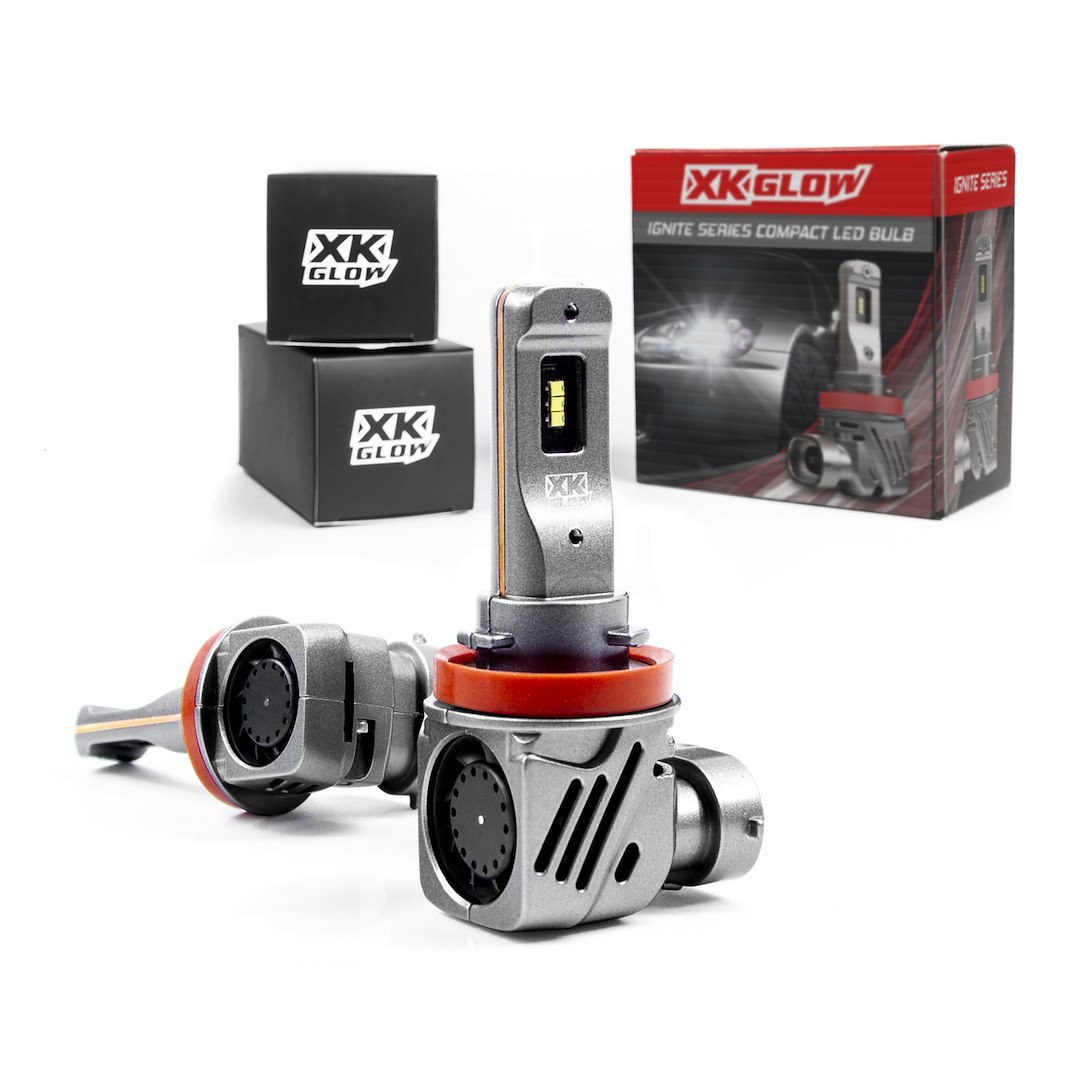 Xk Glow Headlight Bulb, Ignite Series, H7, LED Bulb, 24 Watt, 9 to 32 Volt, White Beam Color, 2200 Lumens, 6000K Light Color Temperature – XK045005-H7