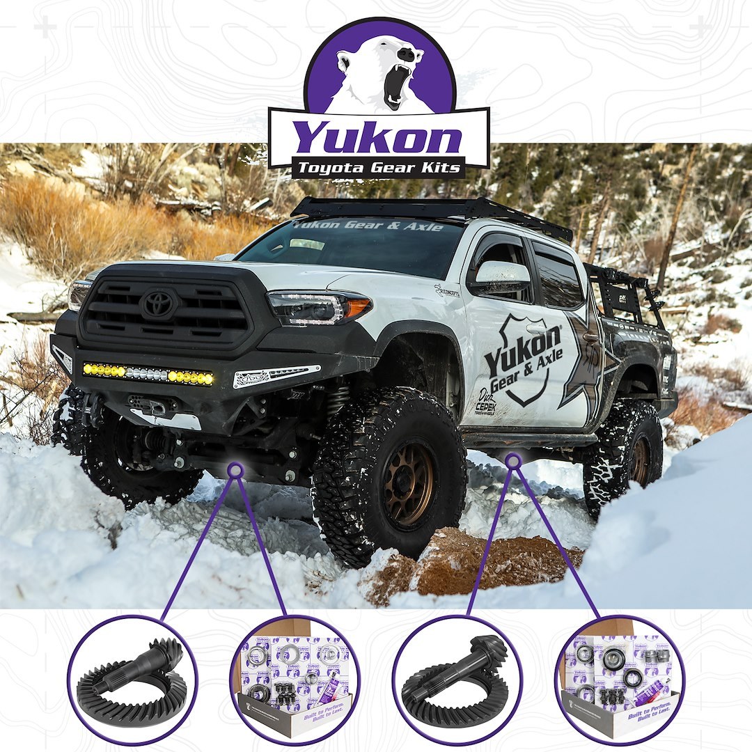 Yukon Gear Differential Ring and Pinion, Re-Gear Kit, Toyota 8 Inch Front/ Toyota 8 Inch Rear, 4.56 Ratio – YGKT006-456-3