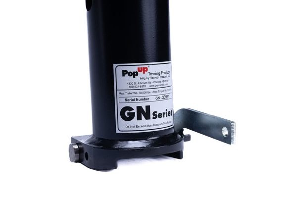 Popup-Youngs Gooseneck Trailer Coupler, Adjustable Round, Straight, 28000 Pound Capacity, 2-5/16 Inch Ball, For Trailers with 4 Inch Id Tube – GN1