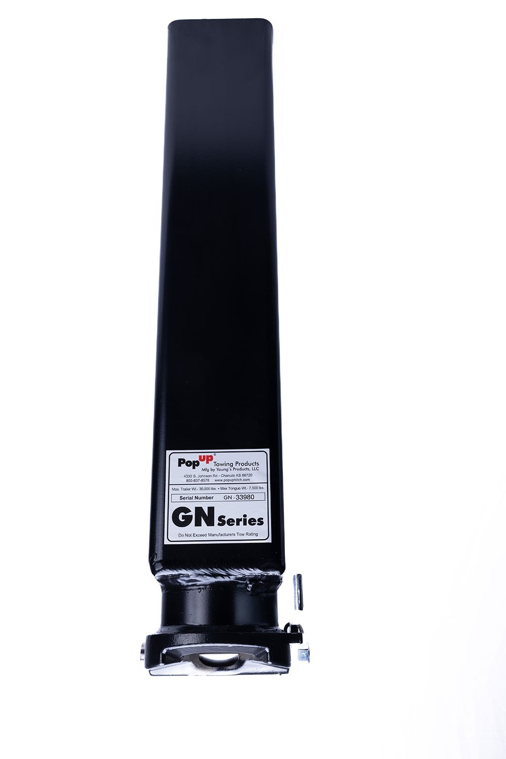 Popup-Youngs Gooseneck Trailer Coupler, Adjustable Square, Straight, 28000 Pound Capacity, 2-5/16 Inch Ball – GN2