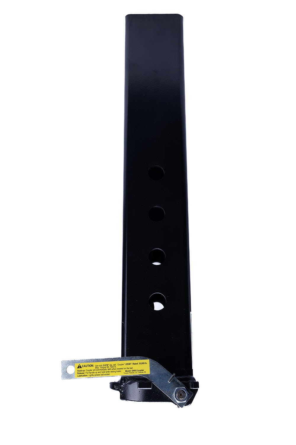 Popup-Youngs Gooseneck Trailer Coupler, Adjustable Square, Straight, 28000 Pound Capacity, 2-5/16 Inch Ball, For Trailers with 4 Inch Id Tube – GN3