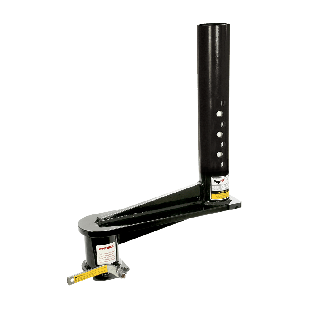 Popup-Youngs Gooseneck Trailer Coupler, Adjustable, Round, 16 Inch Offset, 24000 Pound Capacity, 2-5/16 Inch Ball – SB116