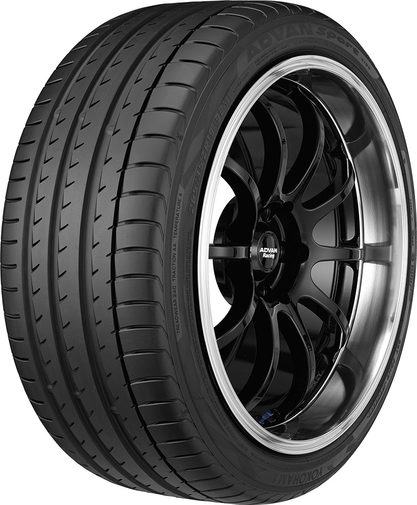Yokohama Tire, Advan Sport V105, P275 X 40ZR19, High Performance Summer Passenger Car, Steel Belted, Radial, Black Sidewall, Tubeless – 110110545