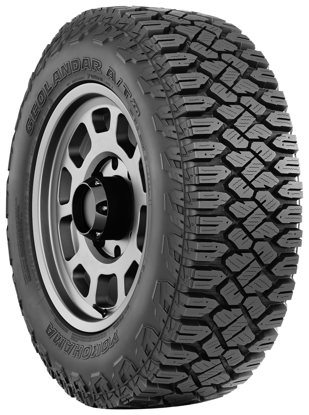 Yokohama Tire, Geolandar A/T Xd, LT245 X 75R16, Touring All Season Passenger Car, Radial, Nylon Belted, Black Sidewall, Tubeless – 110117104