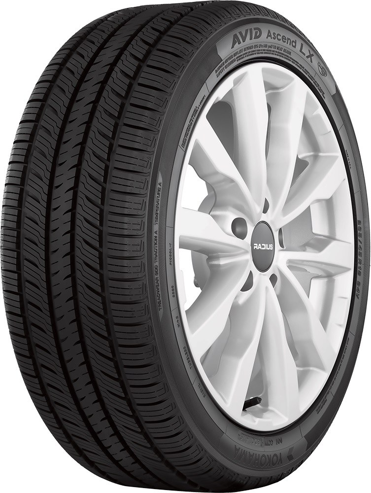 Yokohama Tire, Avid Ascend Lx, P225 X 55R17, Touring All Season Passenger Car, Steel Belted, Radial, Black Sidewall, Tubeless – 110132827