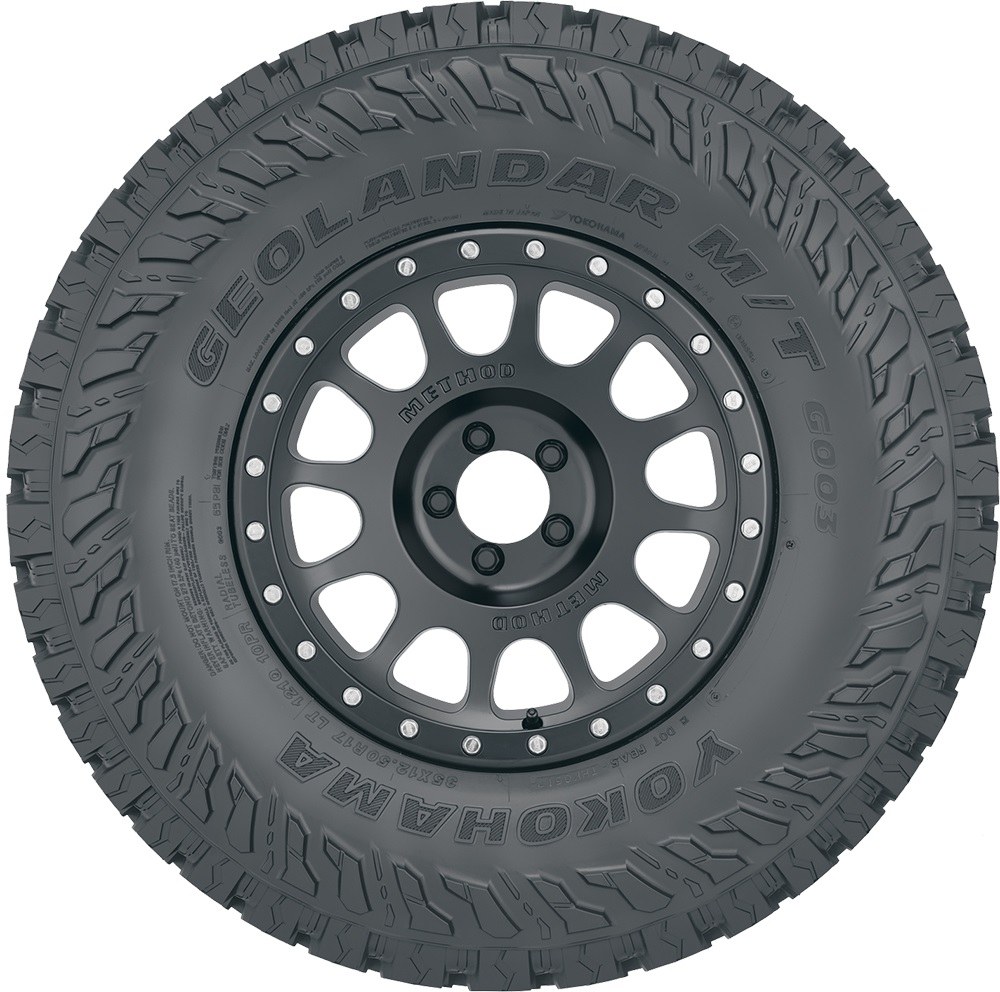 Yokohama Tire, Geolandar M/T G003, LT35 X 12.50R22, All Season Light Truck & SUV, Steel Belted, Radial, Black Sidewall, Tubeless – 110133363