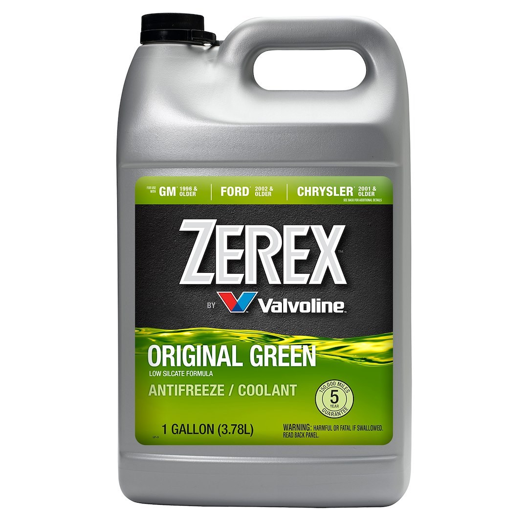 Zerex Engine Coolant, Concentrate, Original Green, Service Life of Up to 5 Years or 150,000 Miles, 1 Gallon Jug, Single – ZX001